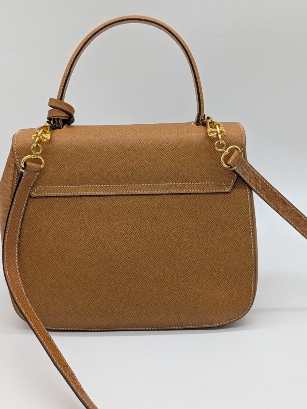 Prada Emblem Safiano Top Handle Bag - Picture 2 of 10